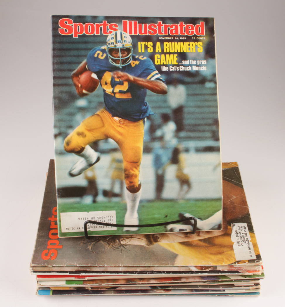 Thirteen Vintage Sports Illustrated Magazines