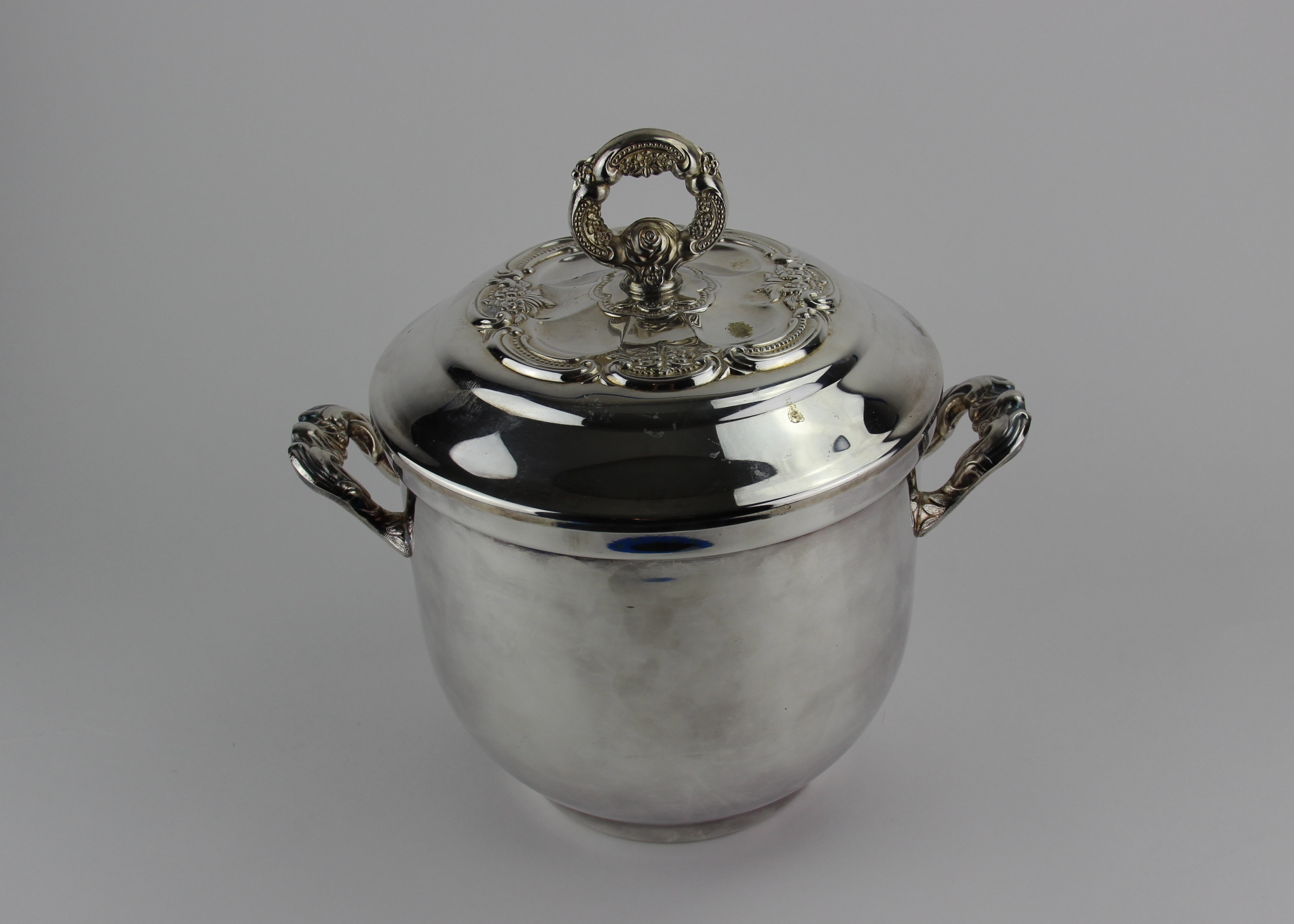 Silver Plate Ice Bucket, Pitcher and Divided Serving Dish