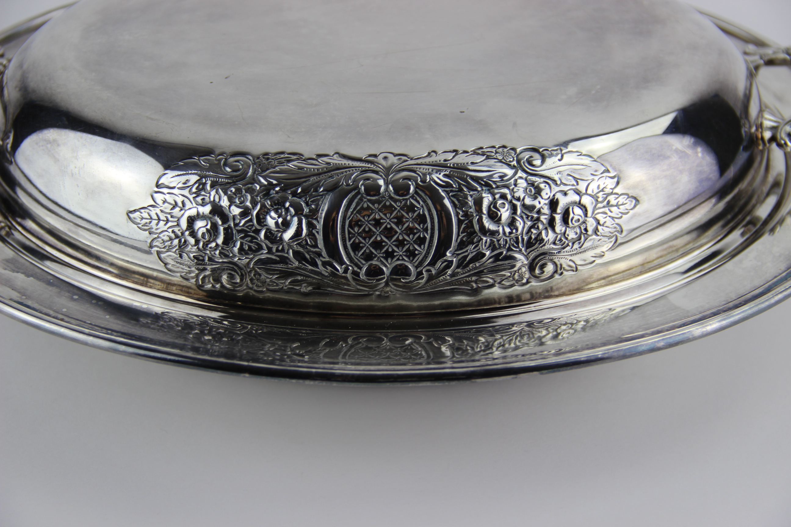 Silver Plate Ice Bucket, Pitcher and Divided Serving Dish