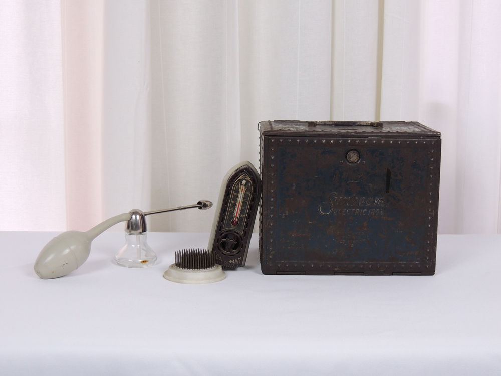Sunbeam Electric Iron Tin, 1930s Thermostat and more