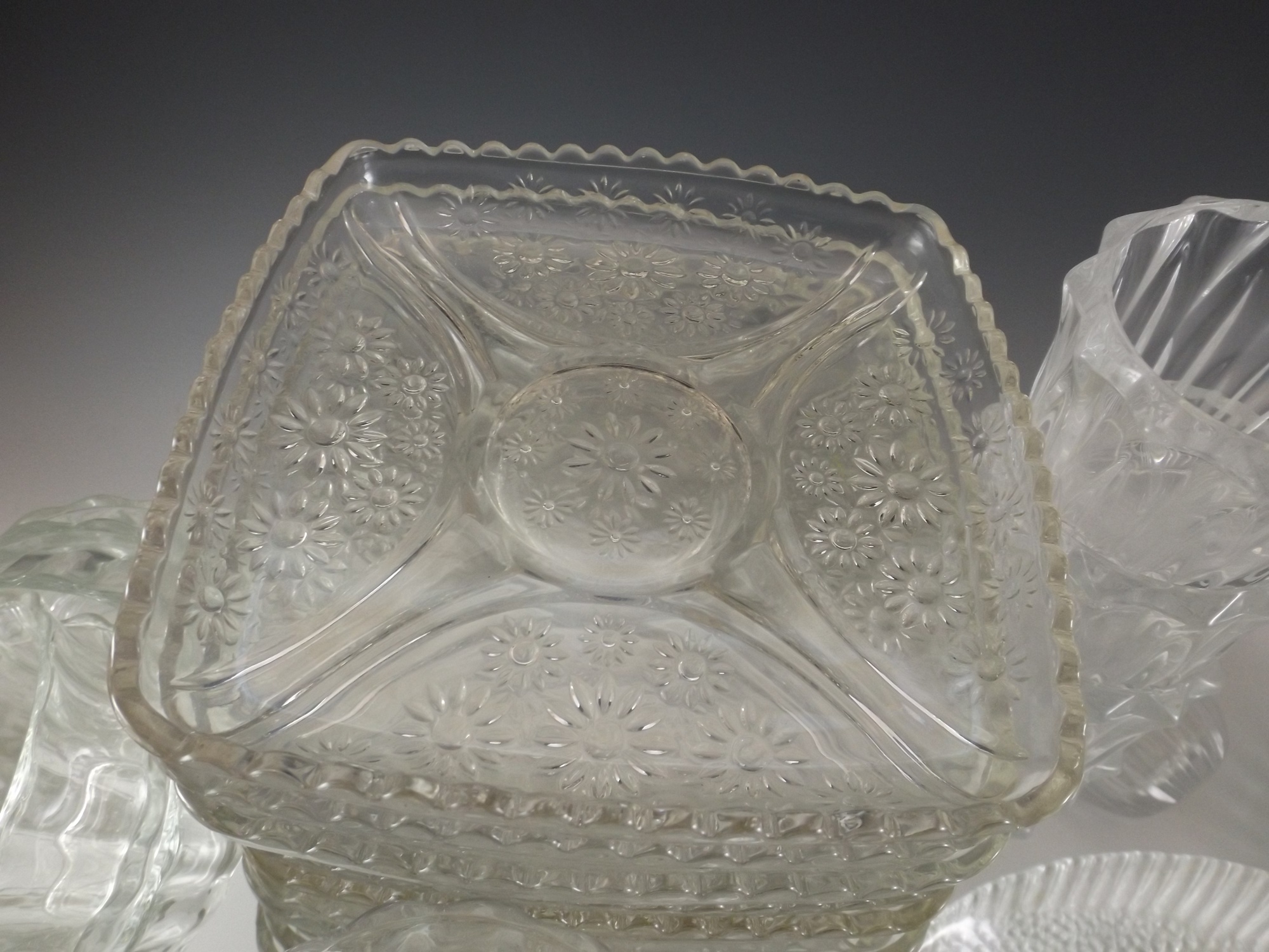 French Arconoc Fish Plates, Custard Bowls, Plates