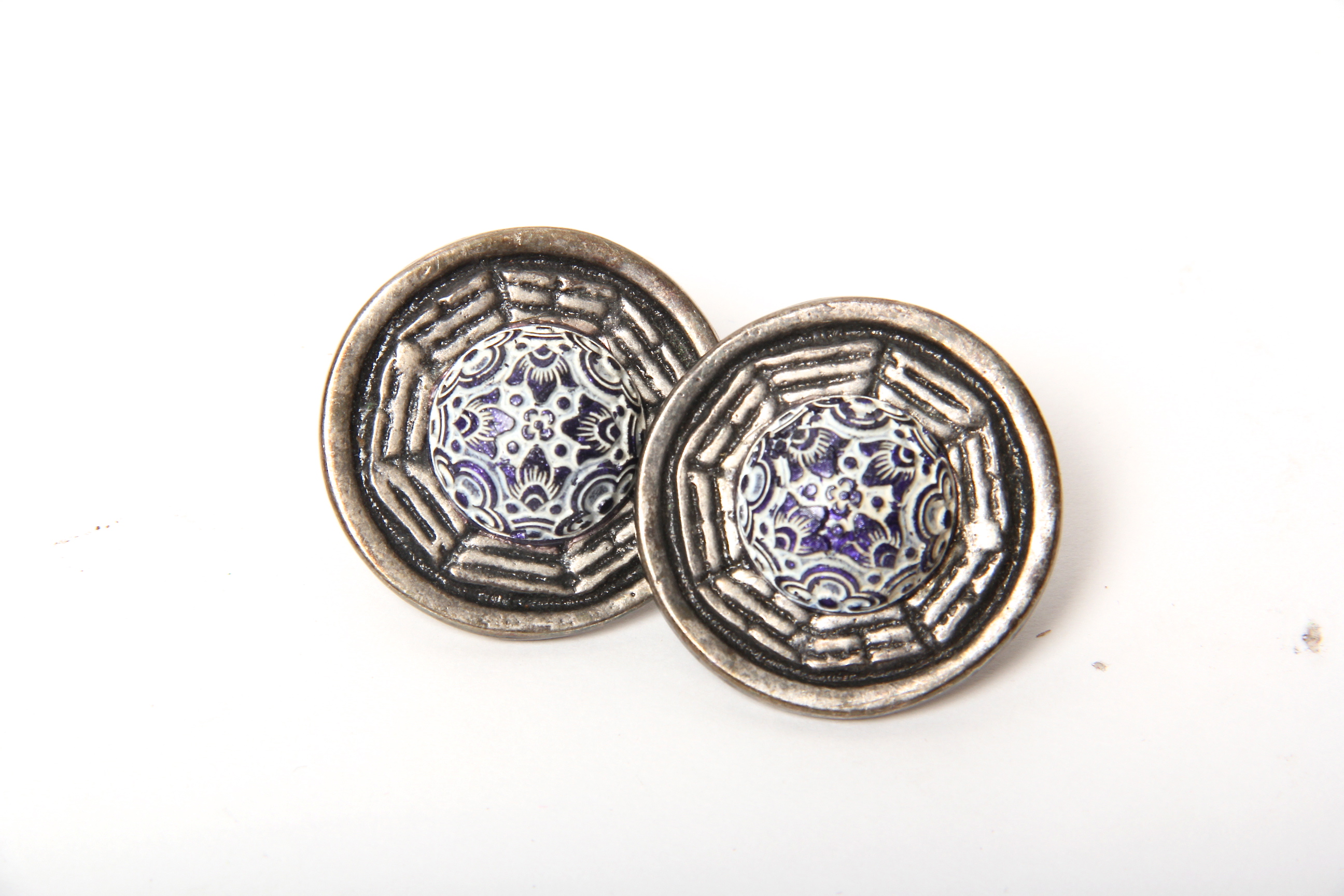 Four Pairs of Modern Clip-On Earrings