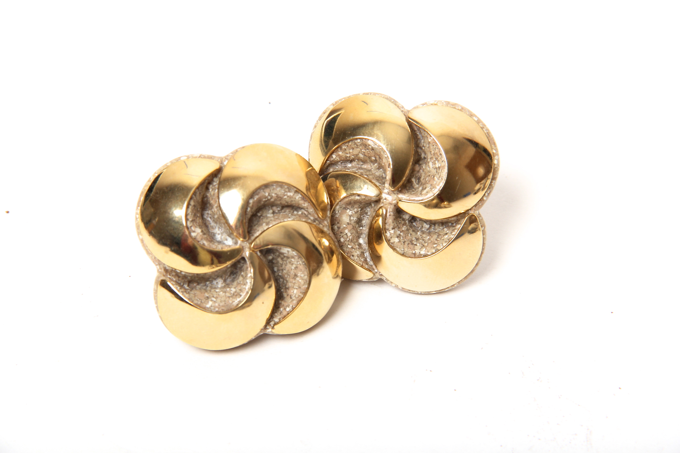 Four Pairs of Modern Clip-On Earrings