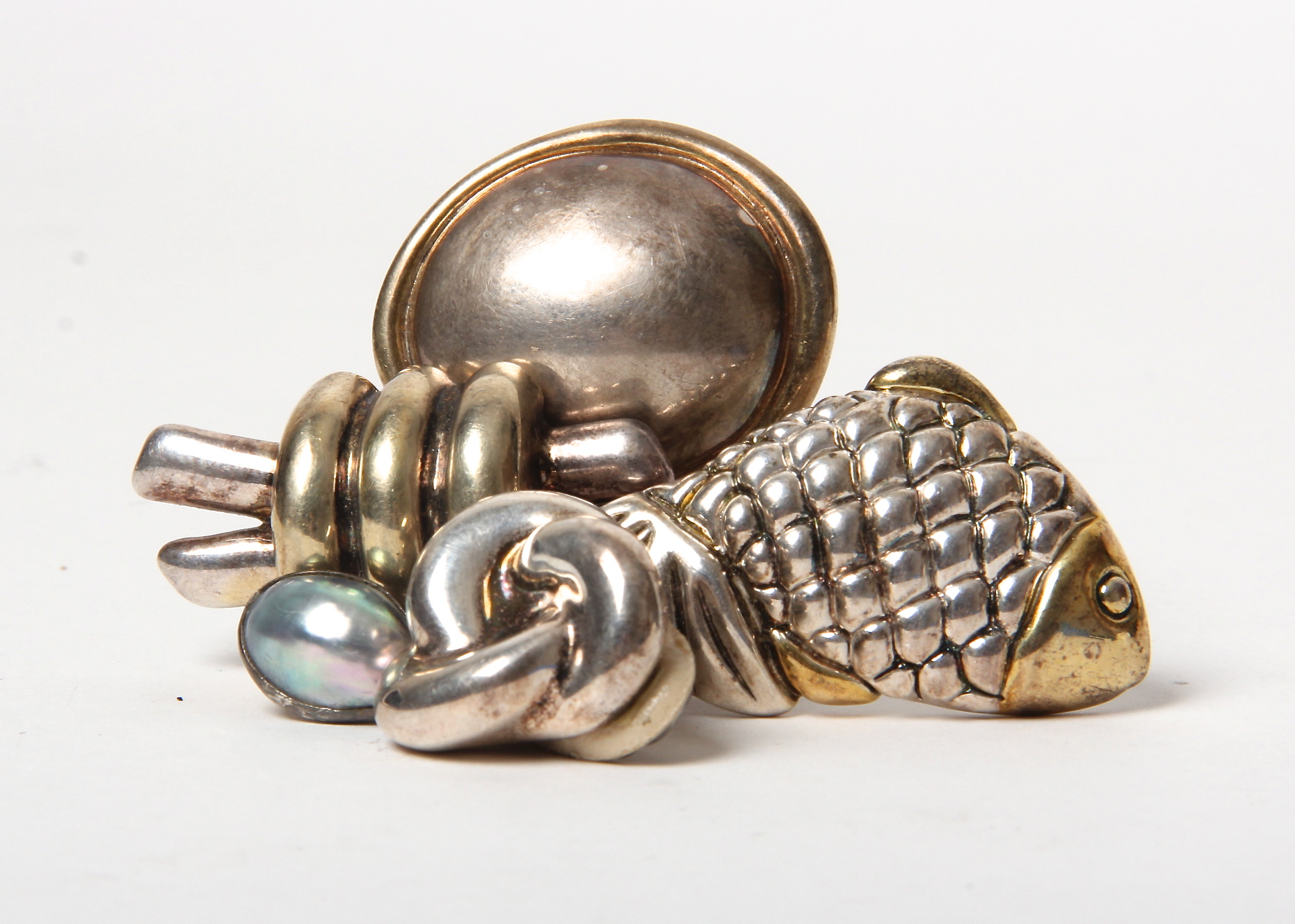 Modern Sterling Silver Clip Earrings