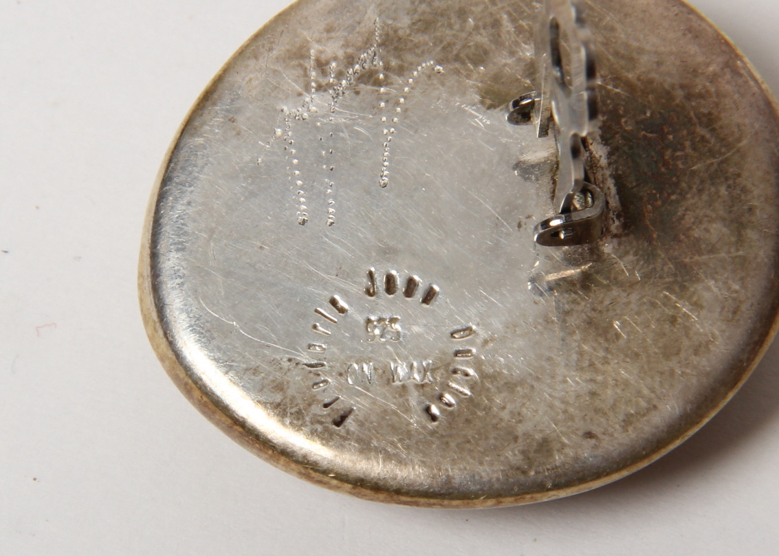 Modern Sterling Silver Clip Earrings