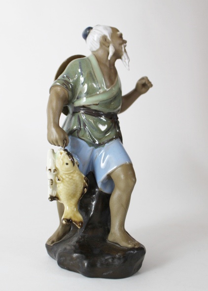 Two Shiwan Mud Men Figurines