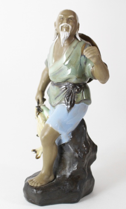 Two Shiwan Mud Men Figurines