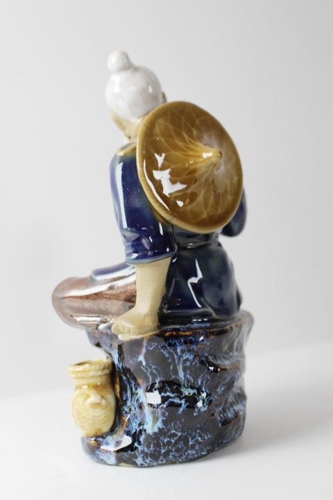 Two Shiwan Mud Men Figurines