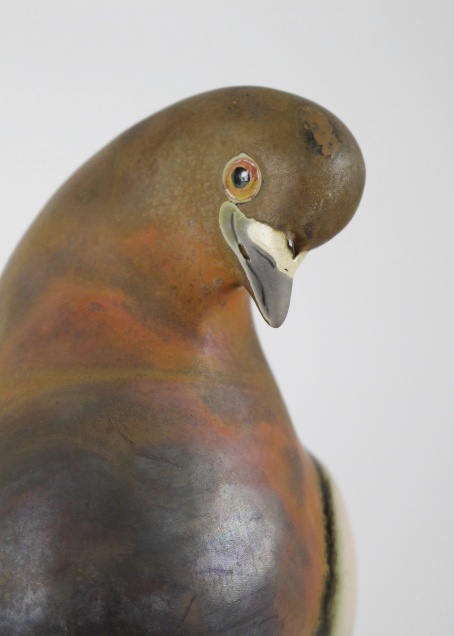 Glo Coalson Raku Pottery Pigeon 164/250