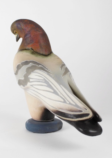 Glo Coalson Raku Pottery Pigeon 164/250