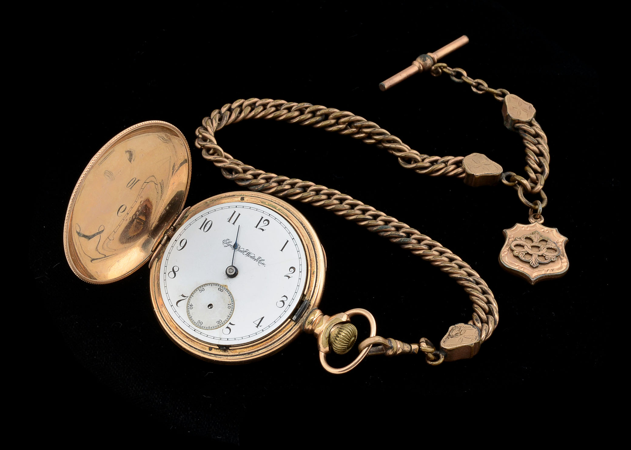 Antique Elgin National Pocket Watch with 14K Gold Filled Case