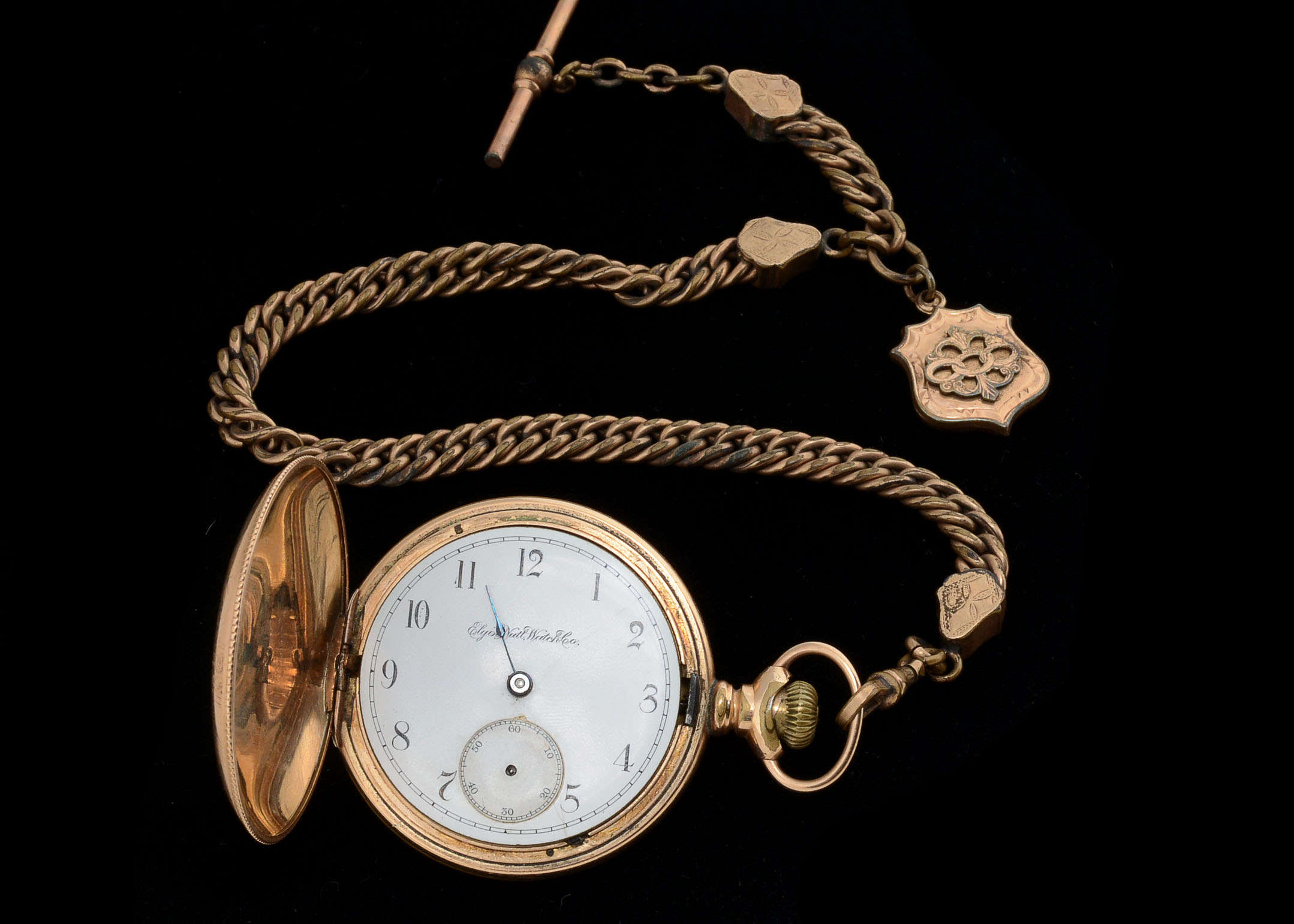 Antique Elgin National Pocket Watch with 14K Gold Filled Case