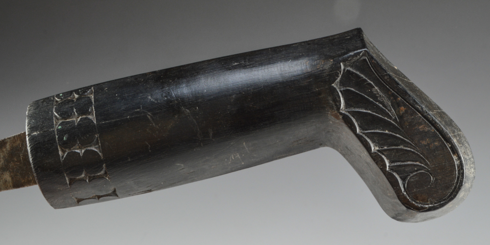 Filipino Bolo Knife with Carved Wood Sheath