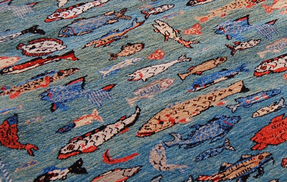 Woven Legends Fish Rug Featured in National Geographic Magazine