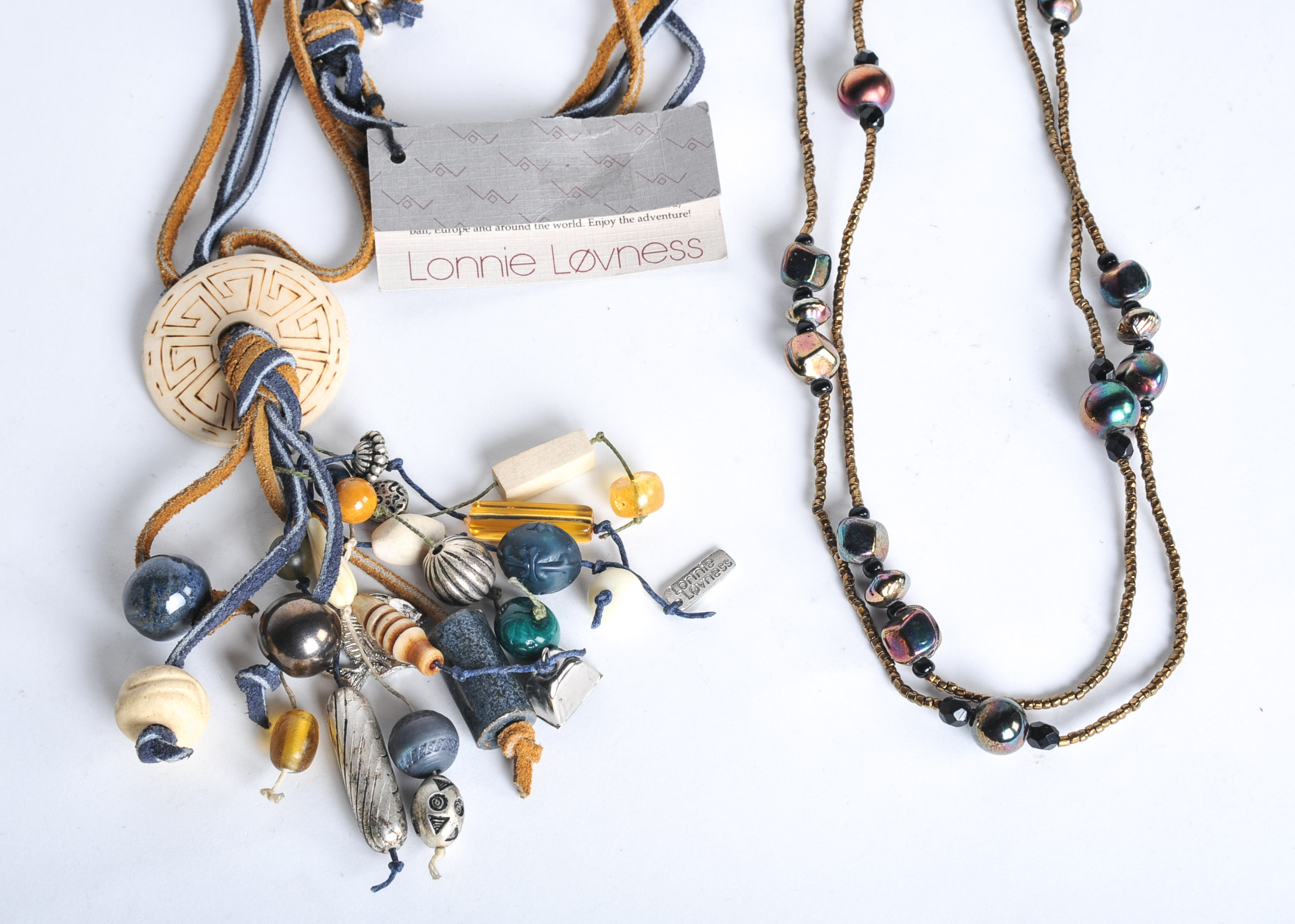 "Sacred Journey" by Lonnie Lovness and Modern Ceramic Necklaces