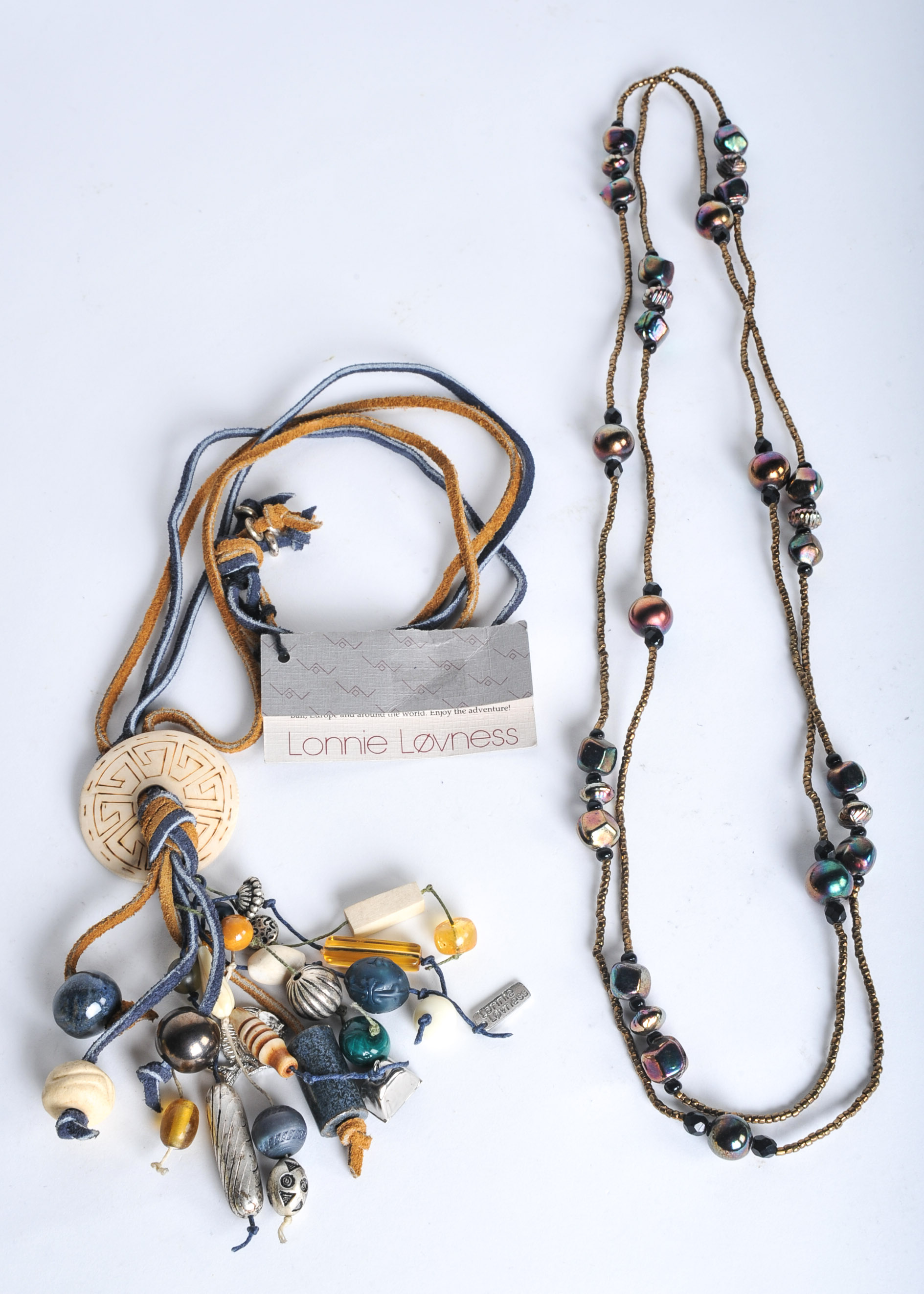 "Sacred Journey" by Lonnie Lovness and Modern Ceramic Necklaces
