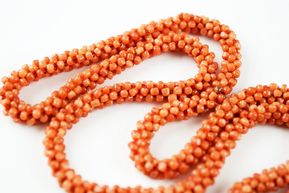 Qing Dynasty Gold Gilt Kingfisher Feather & Coral Necklace