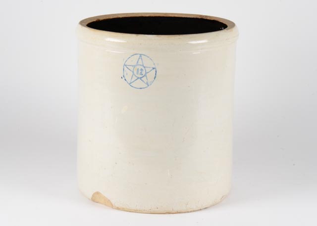 Vintage Blue Star 12 Gallon Crock