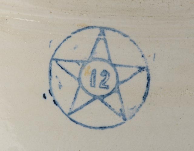 Vintage Blue Star 12 Gallon Crock