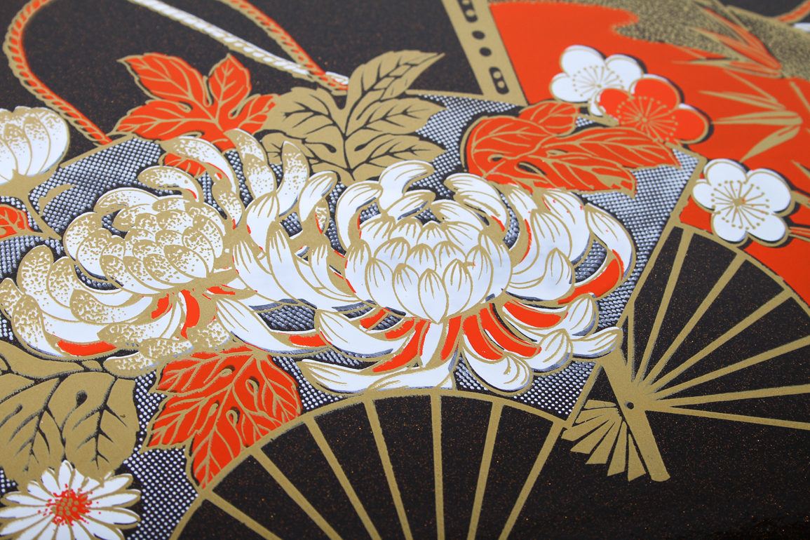 Vintage Set of Three Toyo Lacquered Nesting Trays