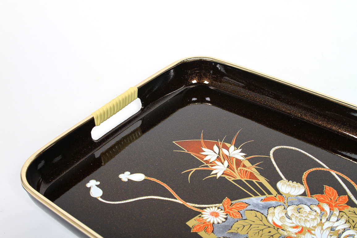 Vintage Set of Three Toyo Lacquered Nesting Trays