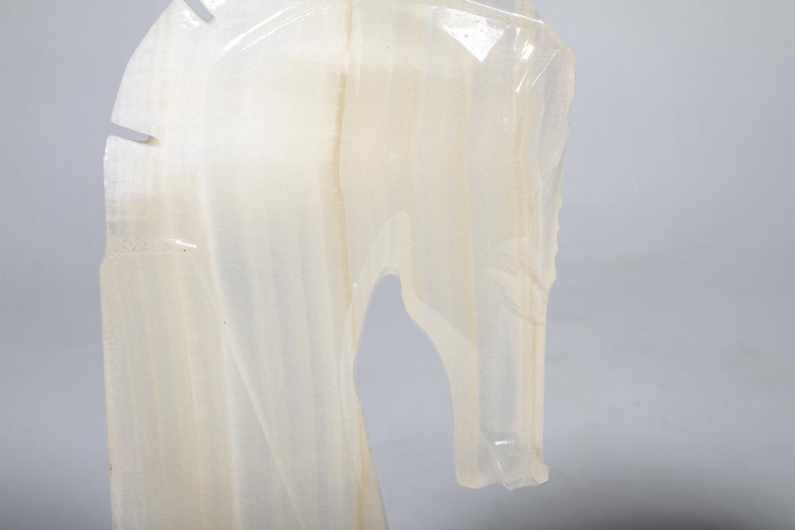 Pair of Vintage Carved Quartz Horse Head Bookends