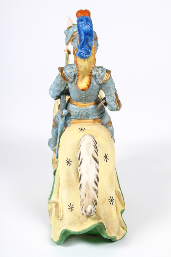 Vintage Andrea Sadek Jousting Knight Porcelain Horse Figurine