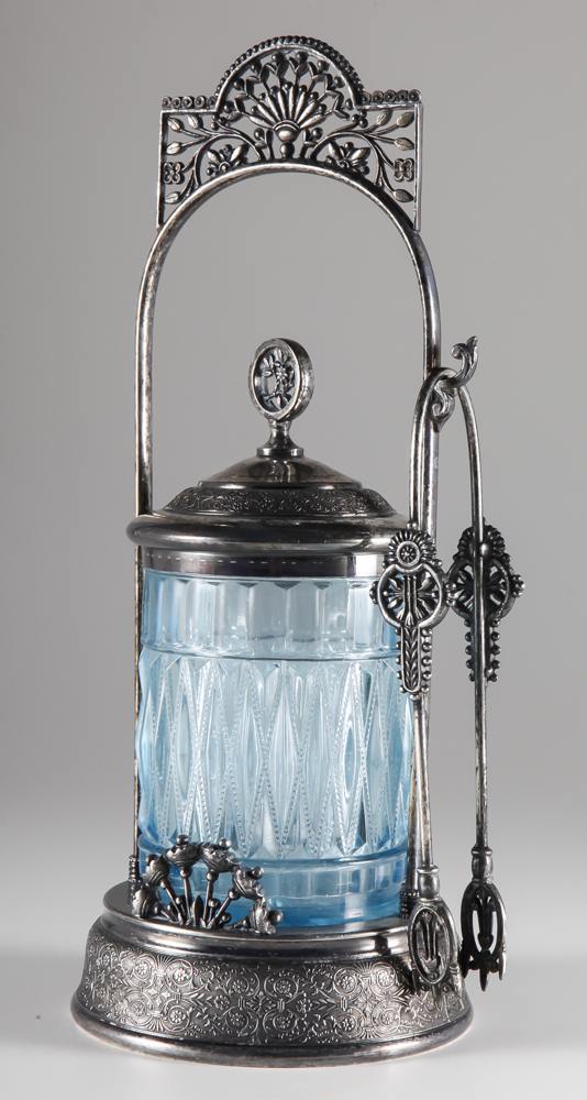 Colorful Glass Serving Ware and Copper Kettle