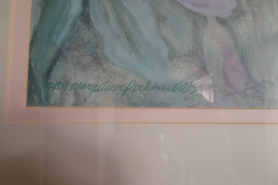 1988 MaryAnn Perkins Tulip Lithograph Print