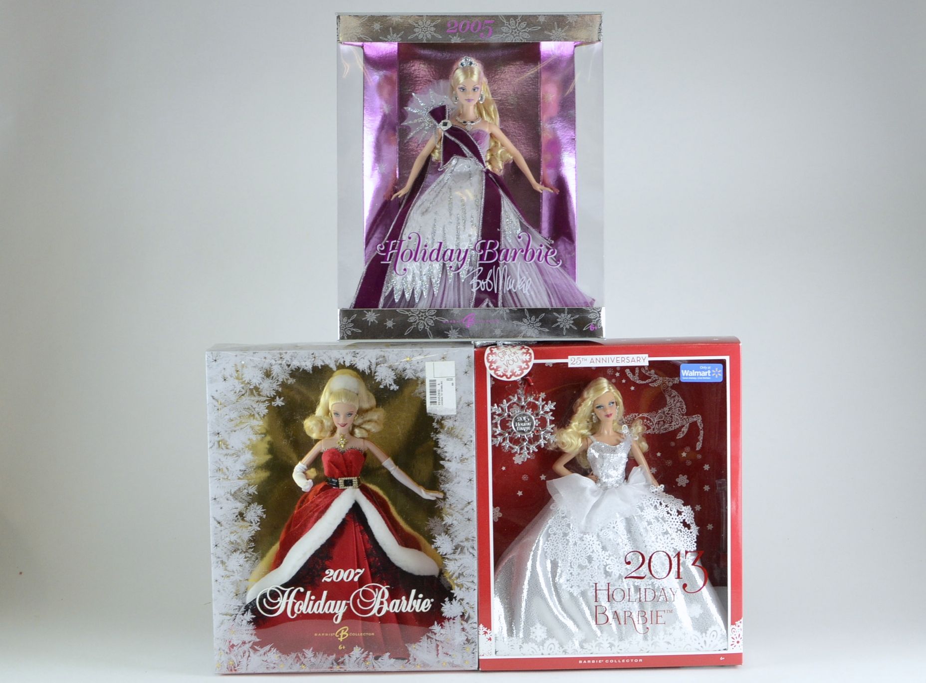 Trio of "Holiday Barbie" Dolls by Mattel