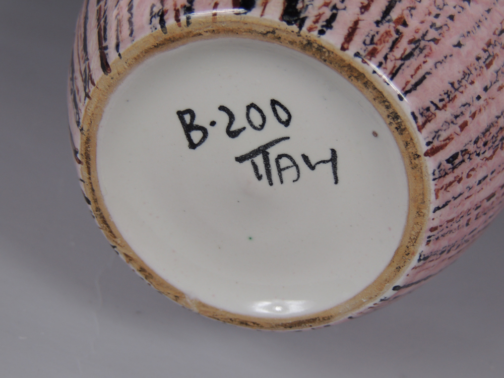 Pink Italian Porcelain Vase