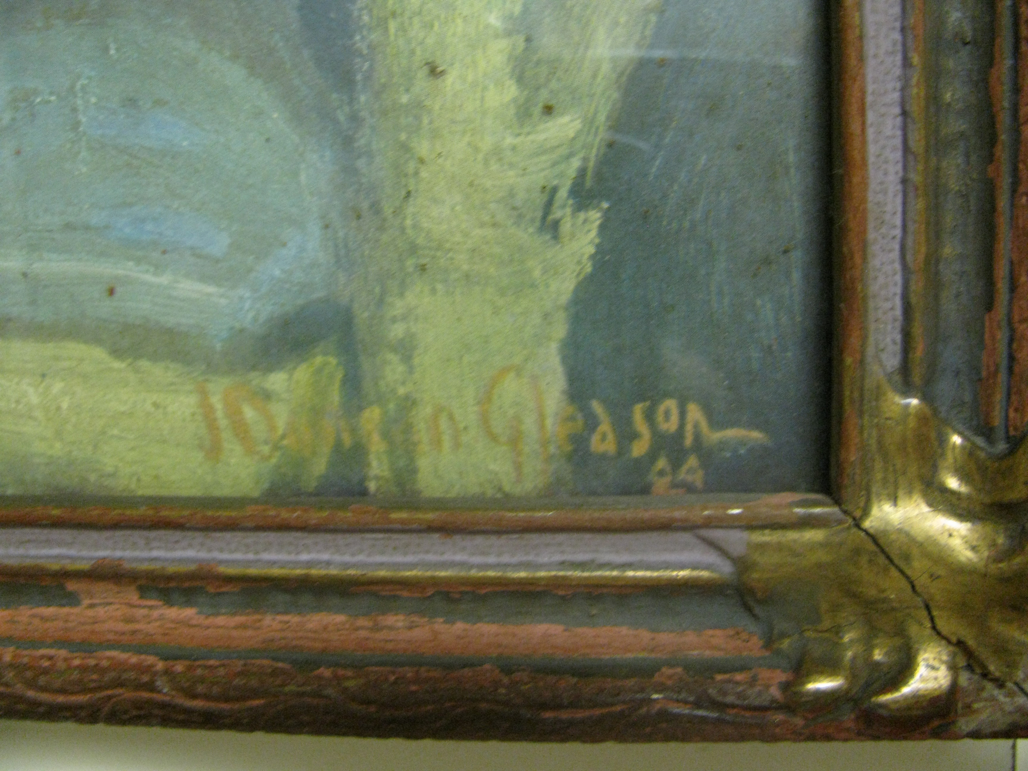 Framed Joe Duncan Gleason Portrait of a Young Girl