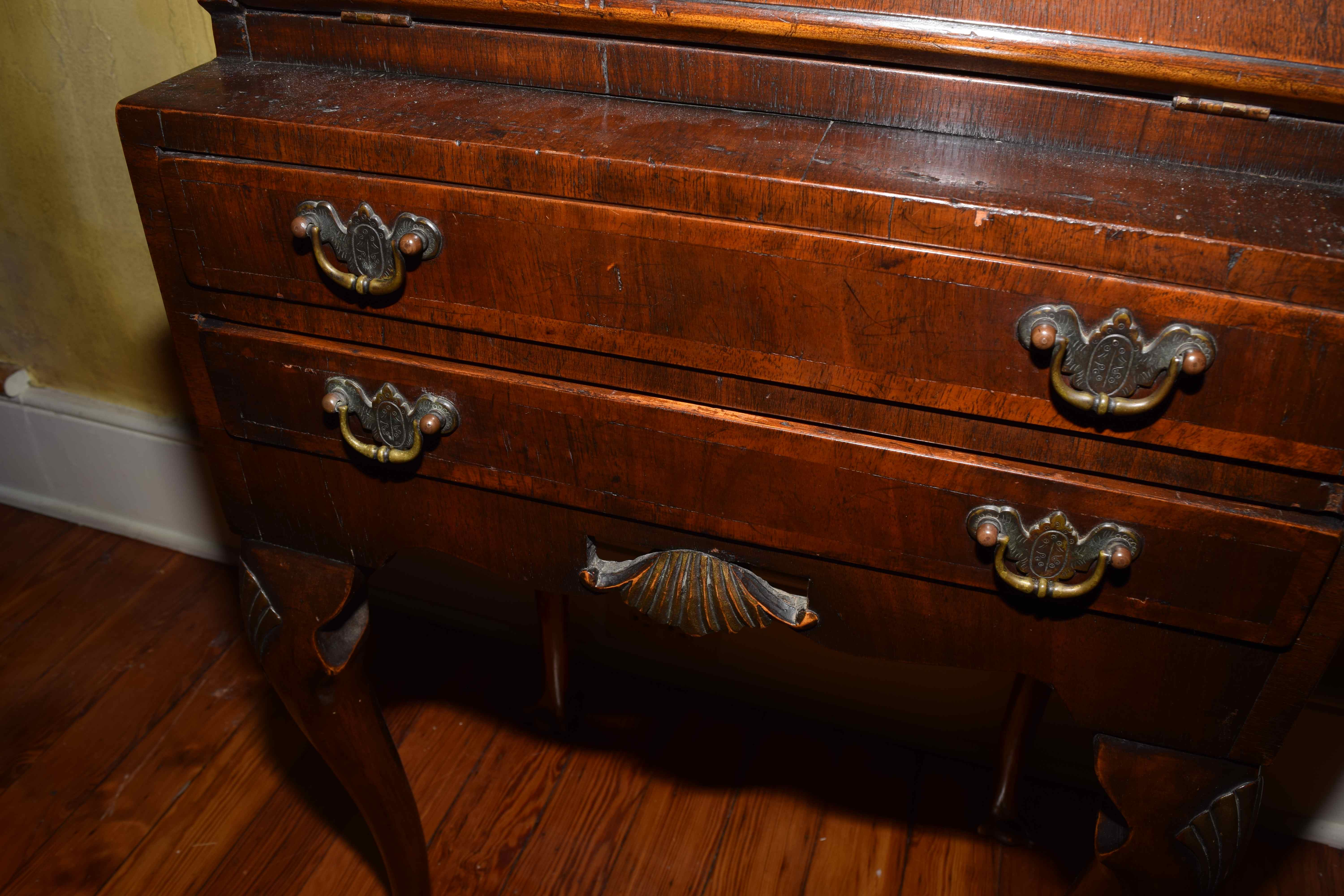 Ladies Antique Slant Top Writing Desk