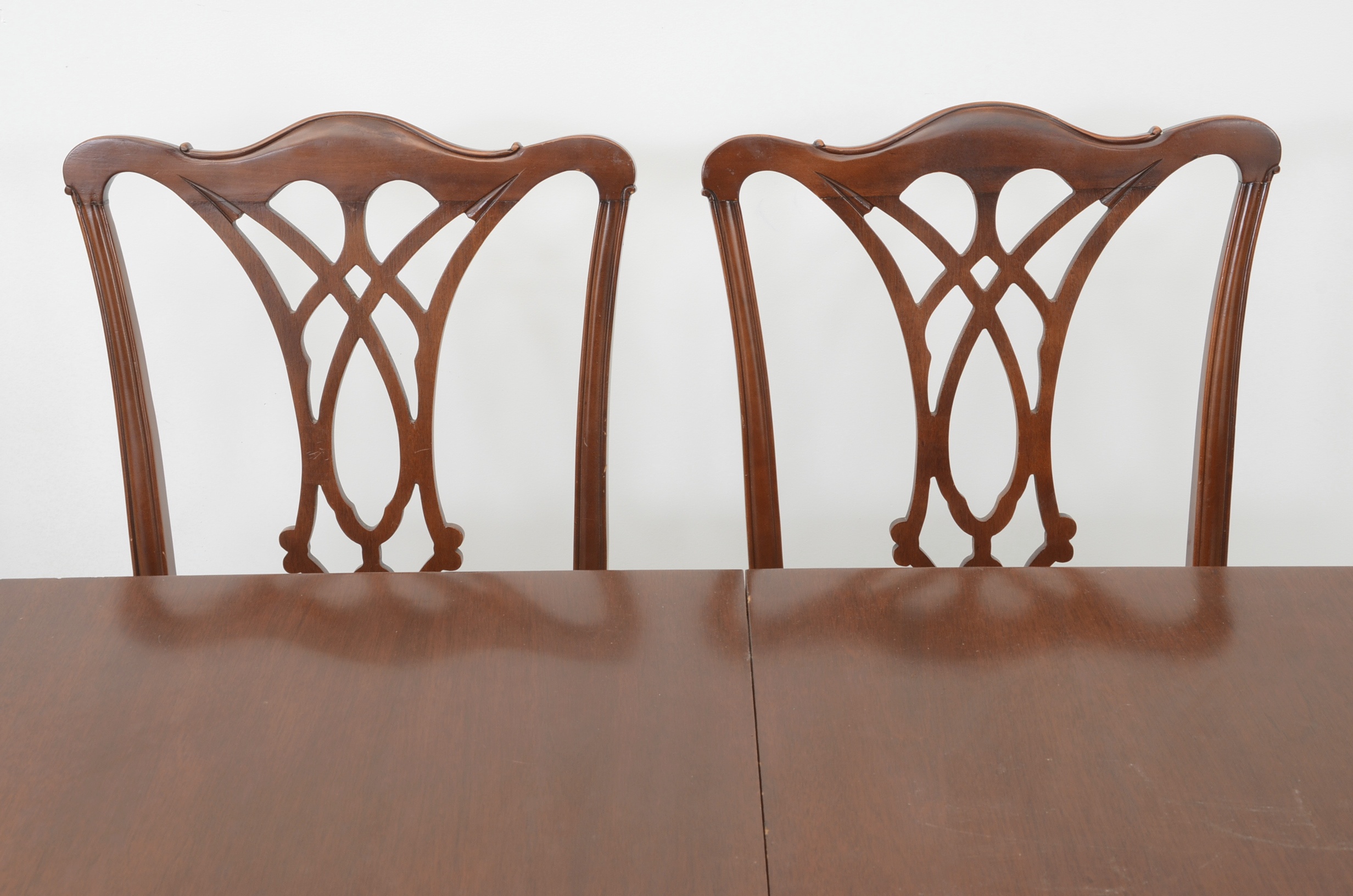 Federal Style Dining Table and Eight Chairs
