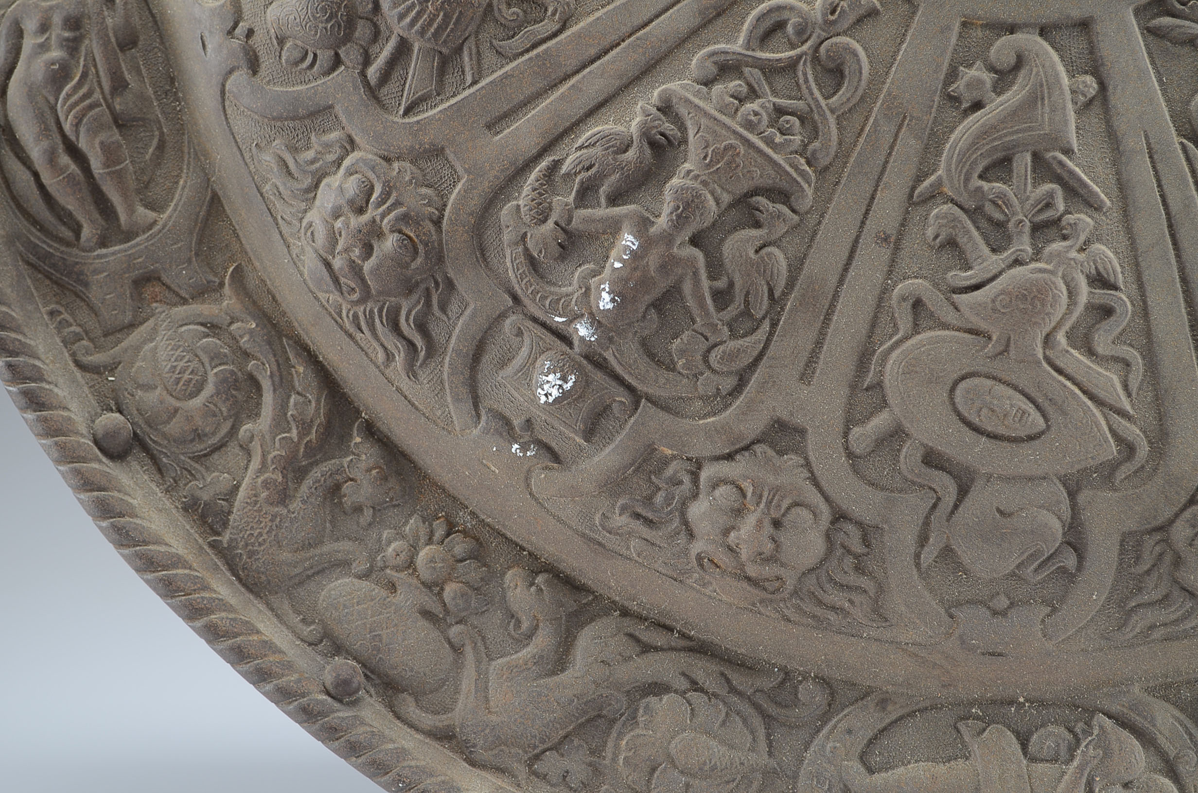Ornate Cast Iron Renaissance Heraldic Parma Shield