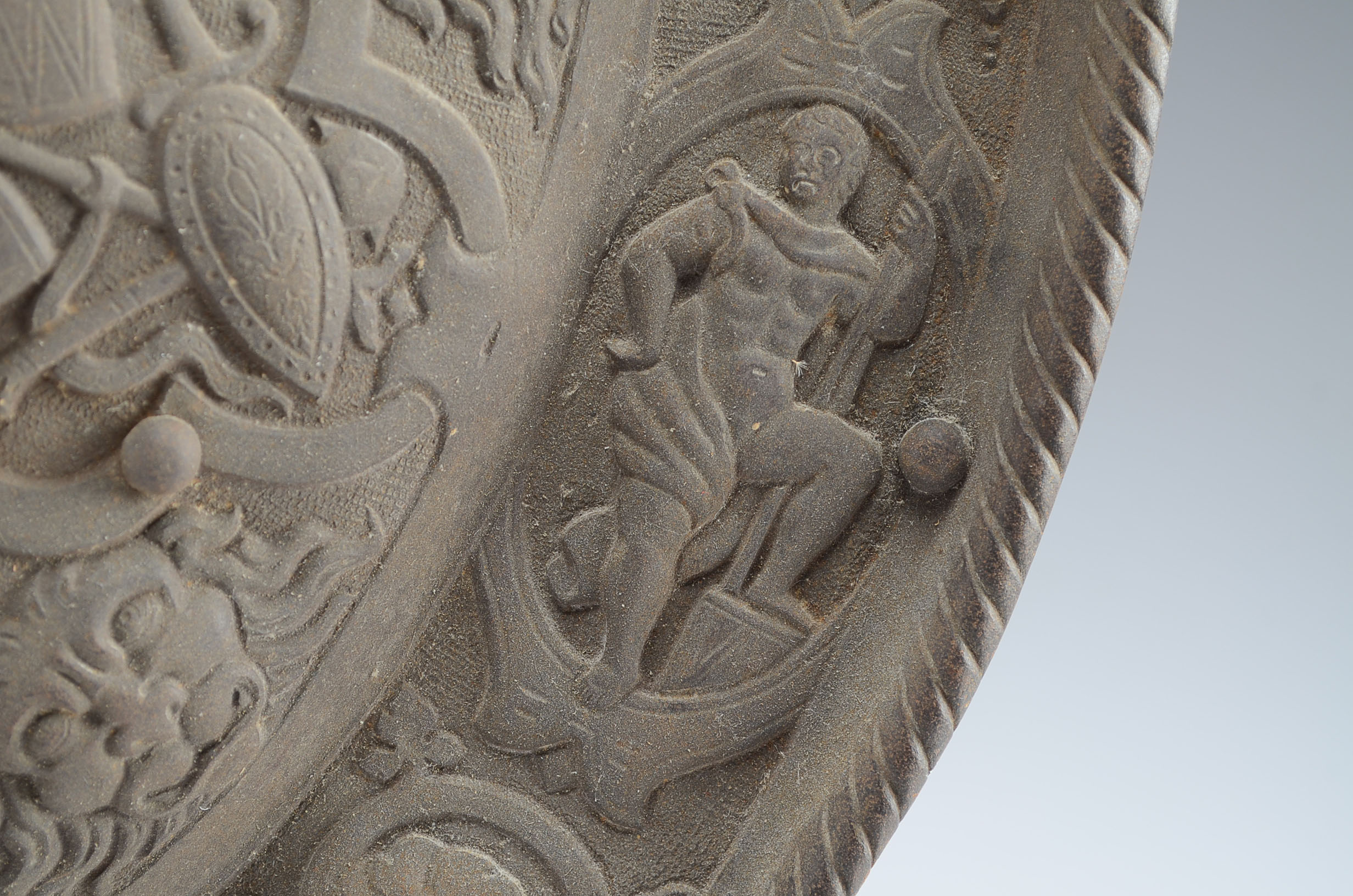 Ornate Cast Iron Renaissance Heraldic Parma Shield