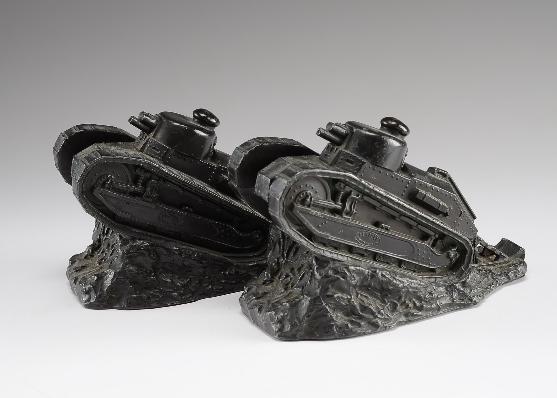 Cast Sculptures of Pierre-Felix Fix Masseau FT17 Renault Tanks