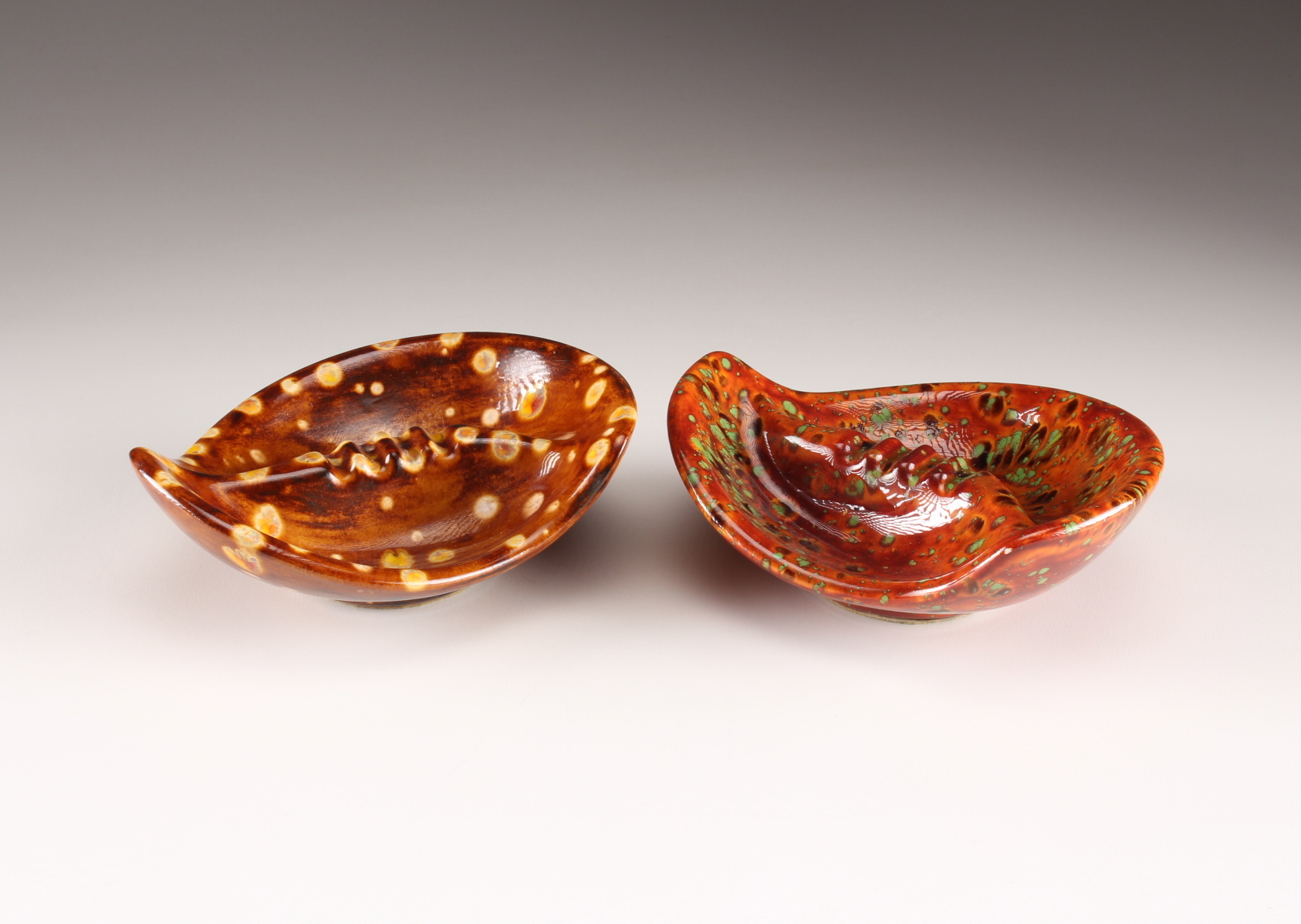 Two Ceramic Ash Receivers