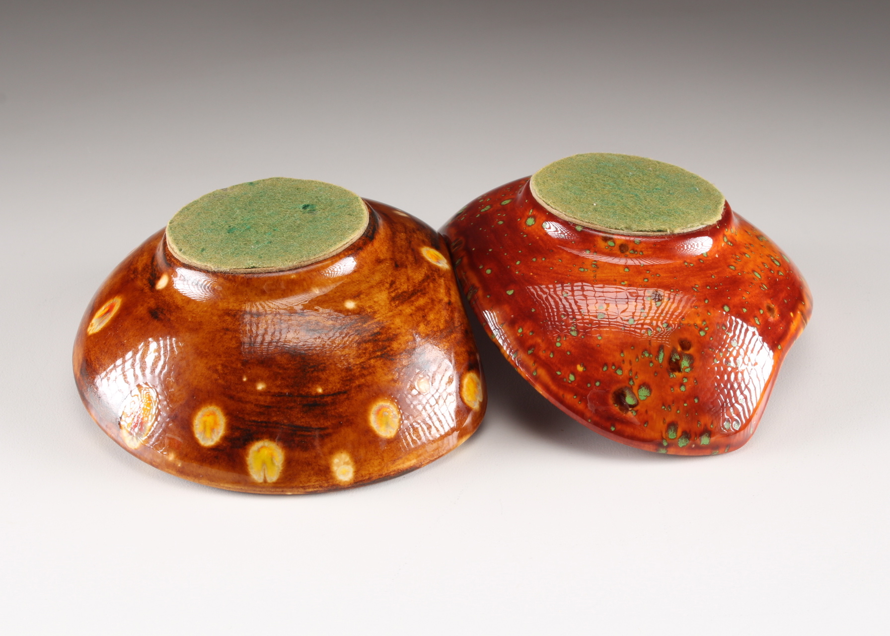 Two Ceramic Ash Receivers