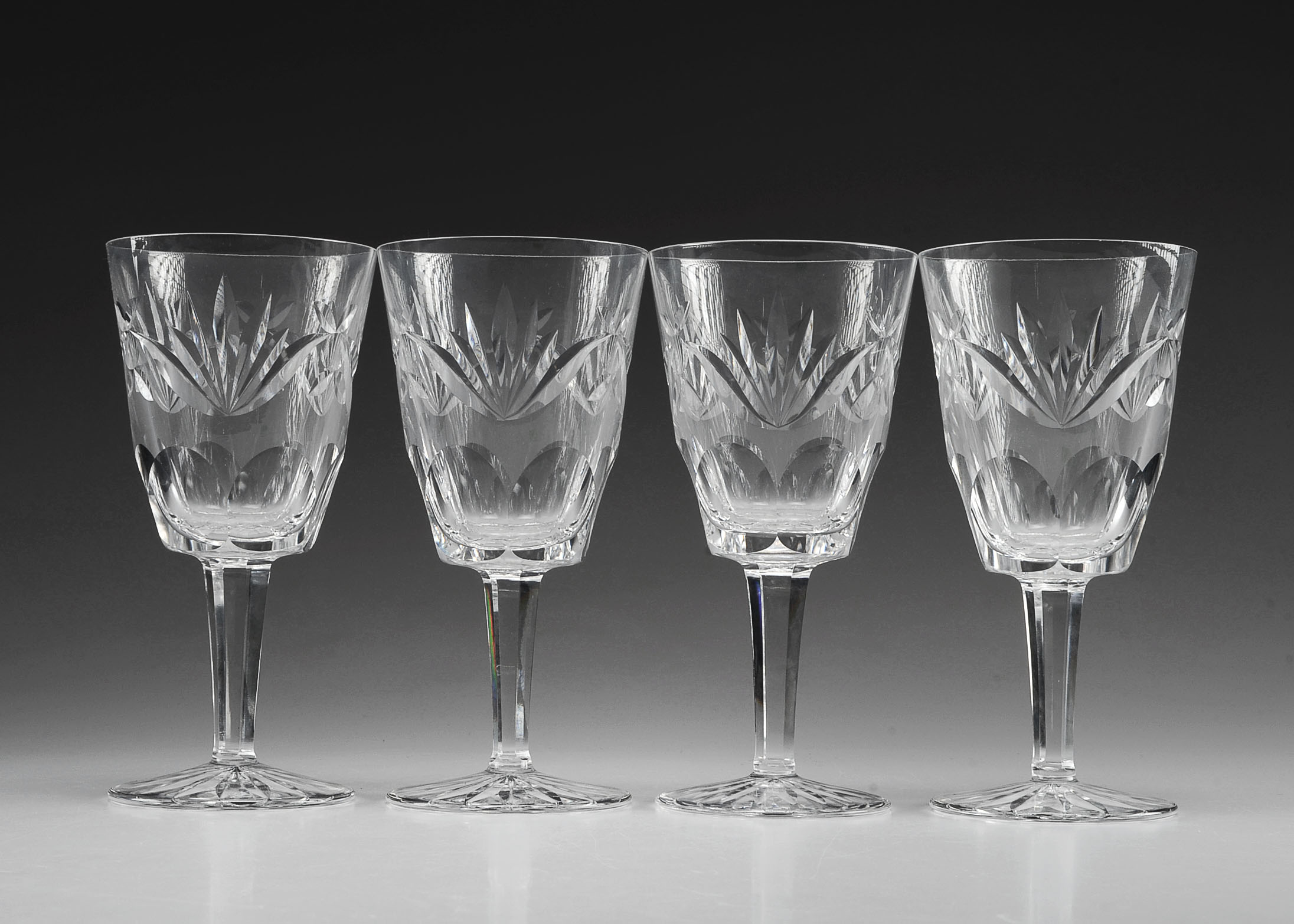 Set of Four Ashling By Waterford Crystal Water Goblets