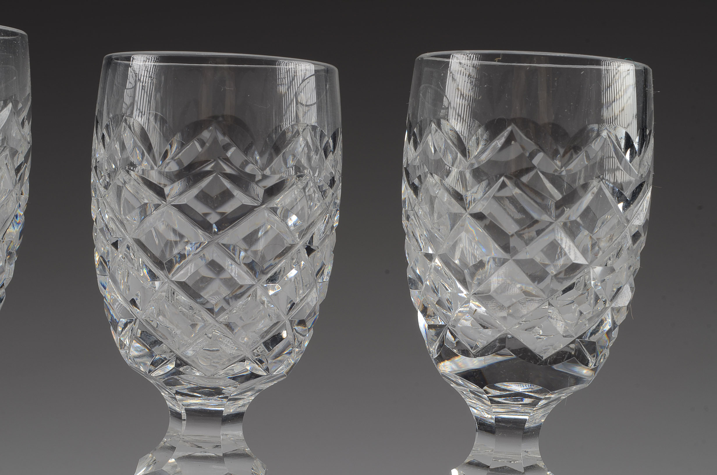 Set of Four Powerscourt by Waterford Crystal Wine Glasses
