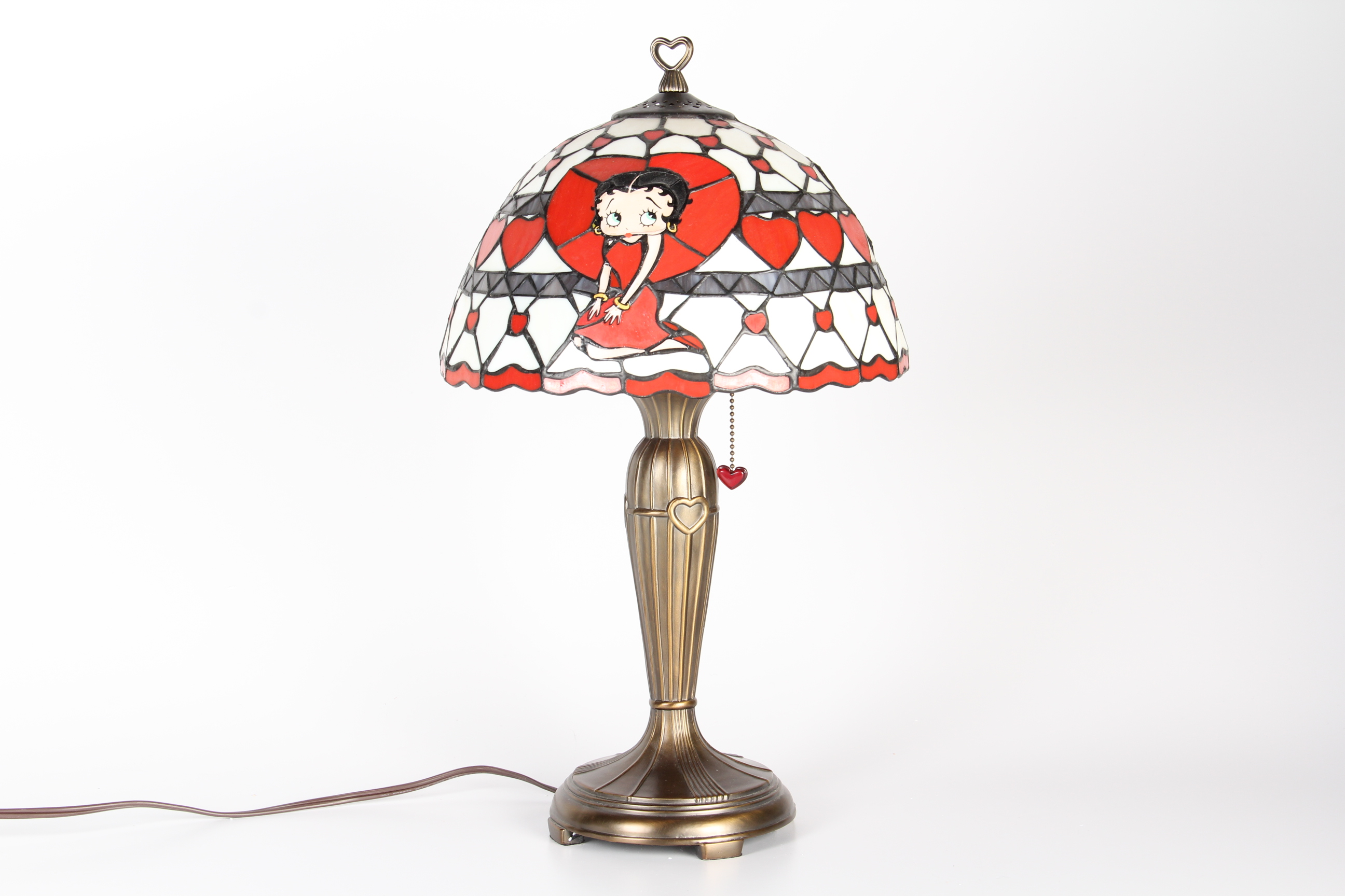 Betty Boop Danbury Mint Stained Glass Lamp and Mirror