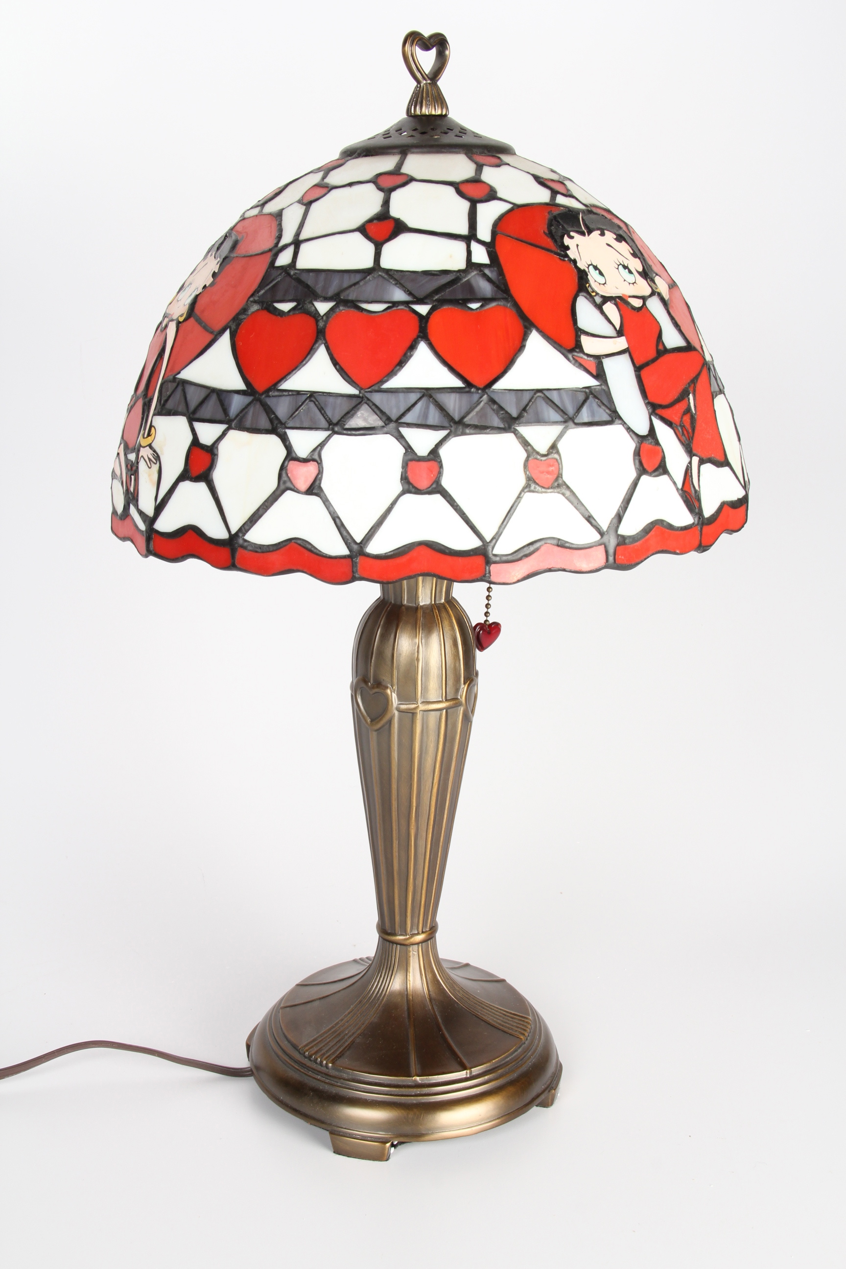 Betty Boop Danbury Mint Stained Glass Lamp and Mirror