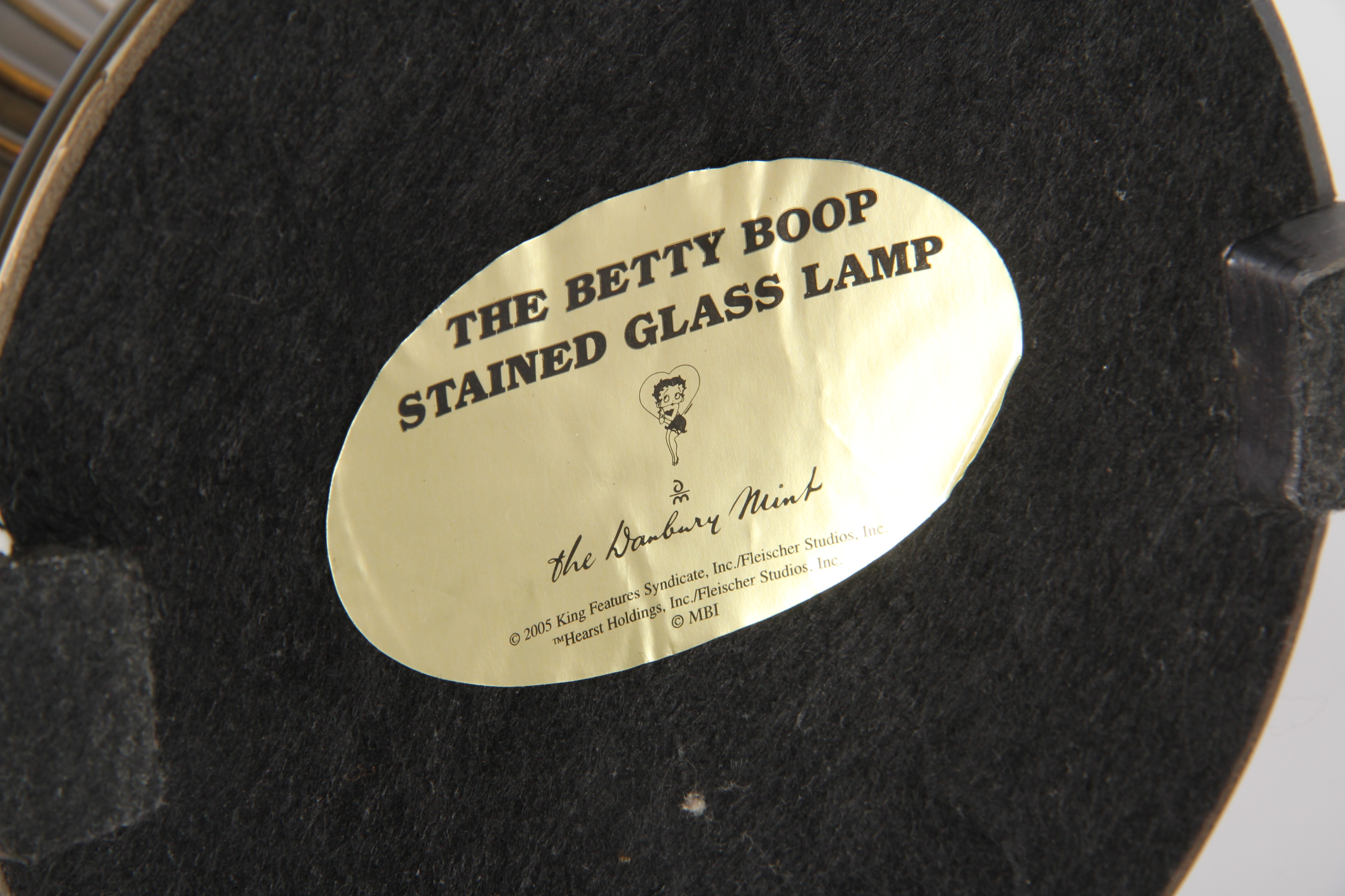 Betty Boop Danbury Mint Stained Glass Lamp and Mirror