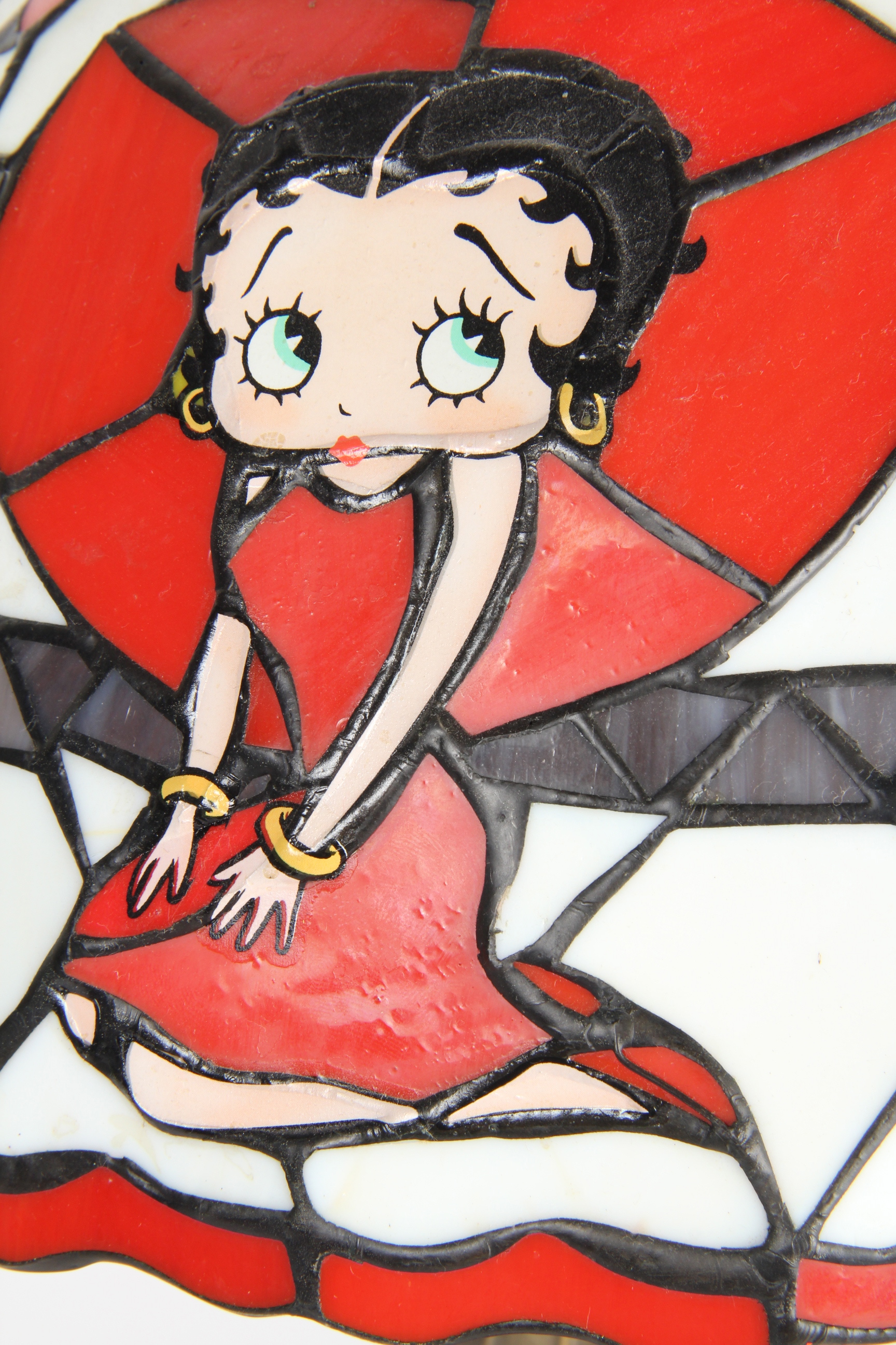 Betty Boop Danbury Mint Stained Glass Lamp and Mirror