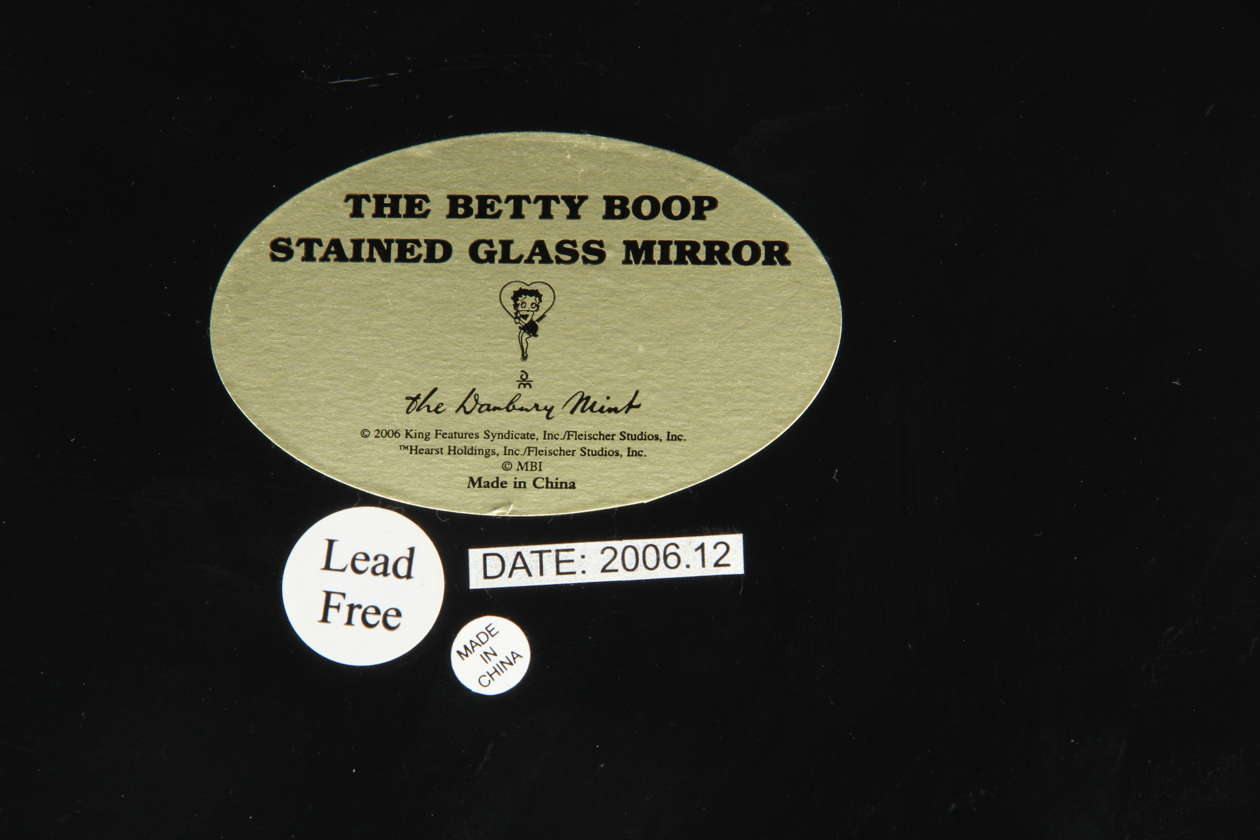 Betty Boop Danbury Mint Stained Glass Lamp and Mirror