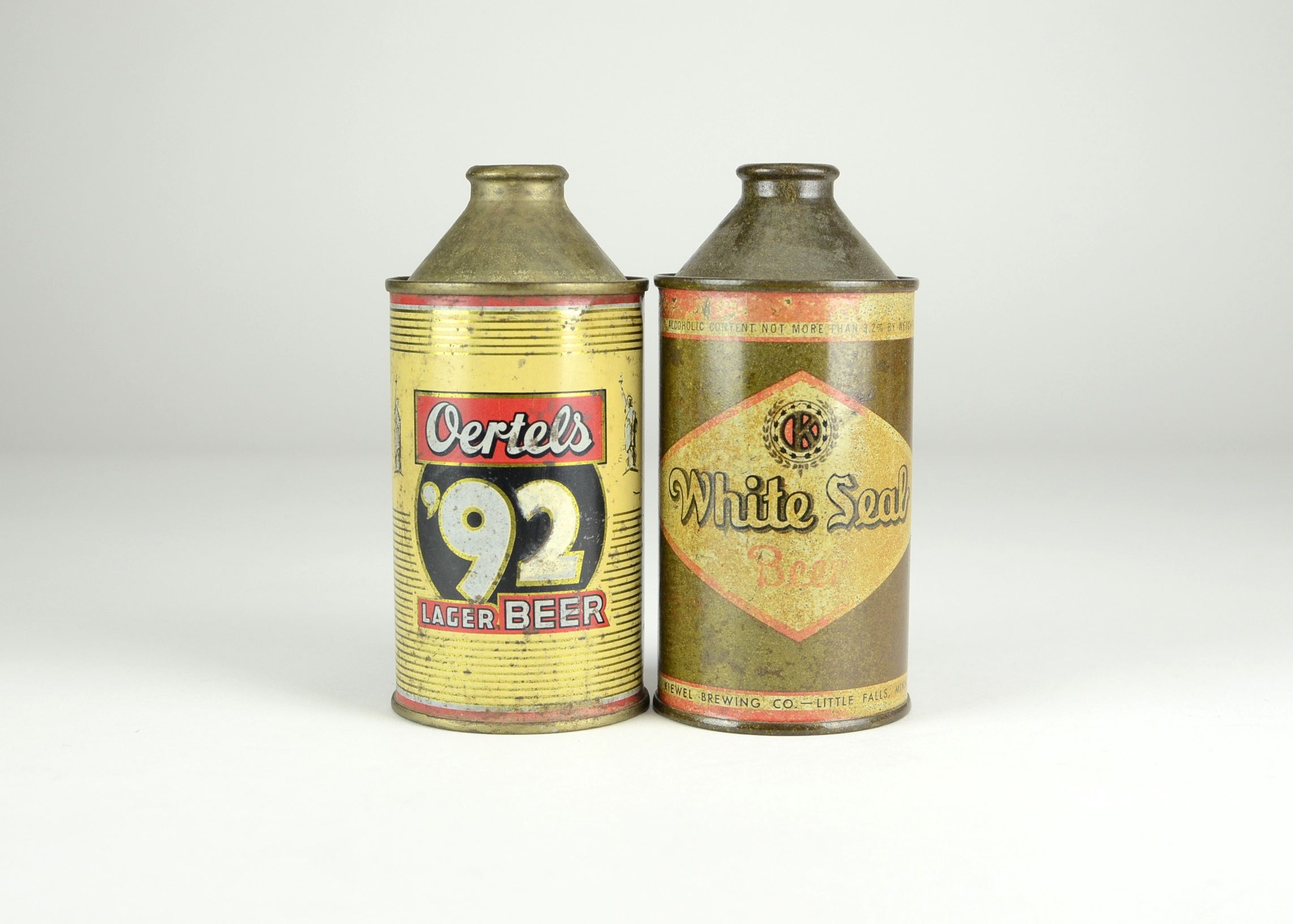 Oertels & White Seal Vintage Cone Top Beer Cans
