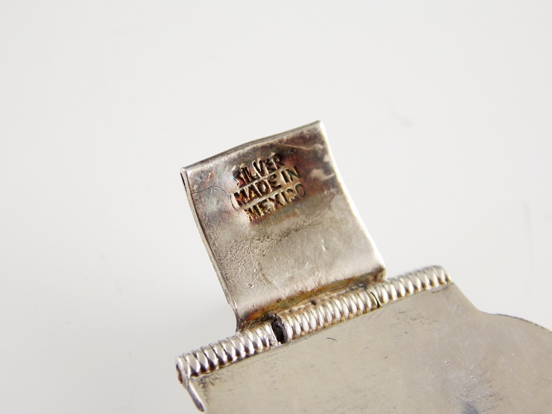 Vintage Mexico Silver and Amethyst Bracelet and Earrings, 1940s