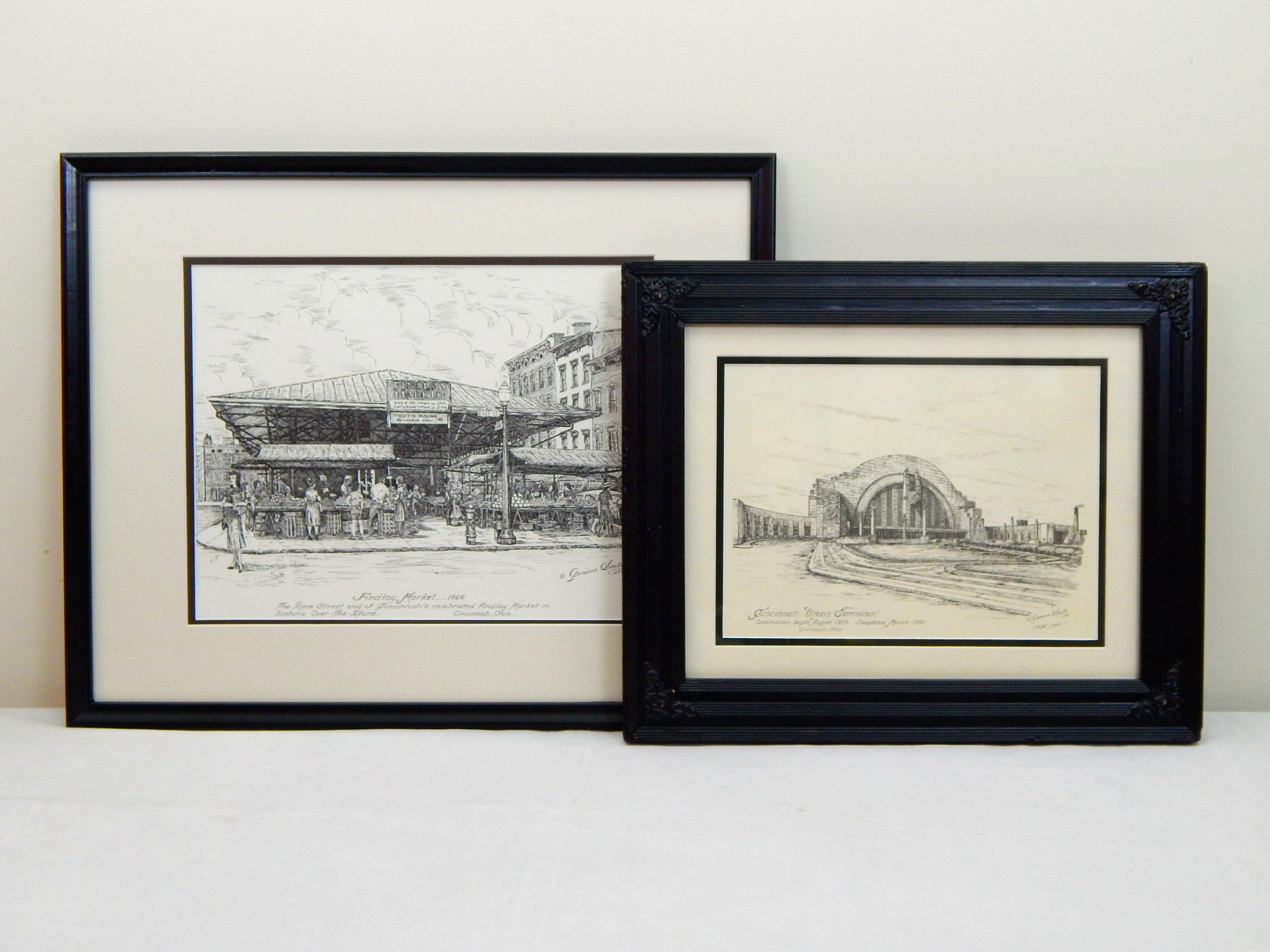 Geneva South Prints "Union Termainal" & "Findley Market"