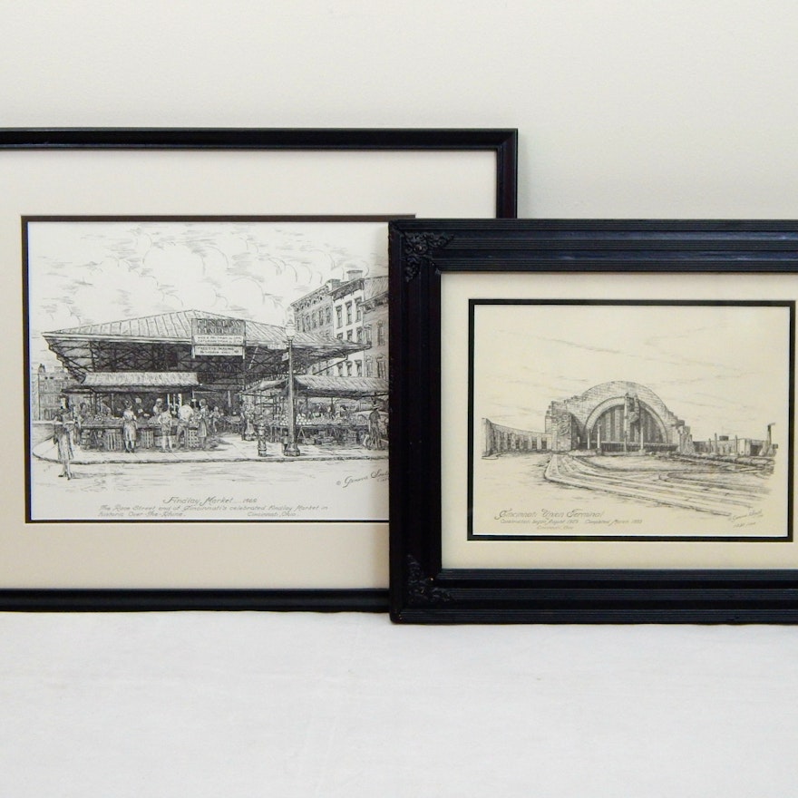 Geneva South Prints "Union Termainal" & "Findley Market"